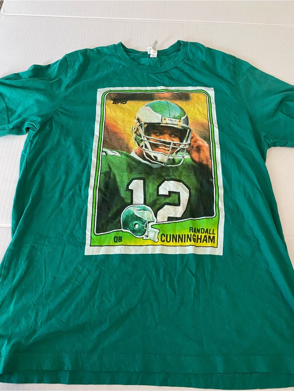 Randall Cunningham Green Graphic Tee - Men Size XL Topps